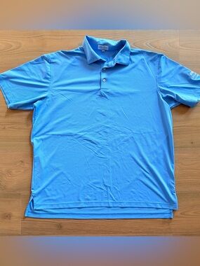 Peter Millar Light Blue Performance Polo Summer Comfort